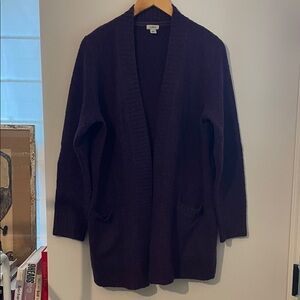 L.L. Bean Dark Purple Women's Cardigan